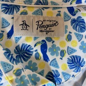 Original Penguin Performance Paisley polo size large, very soft!